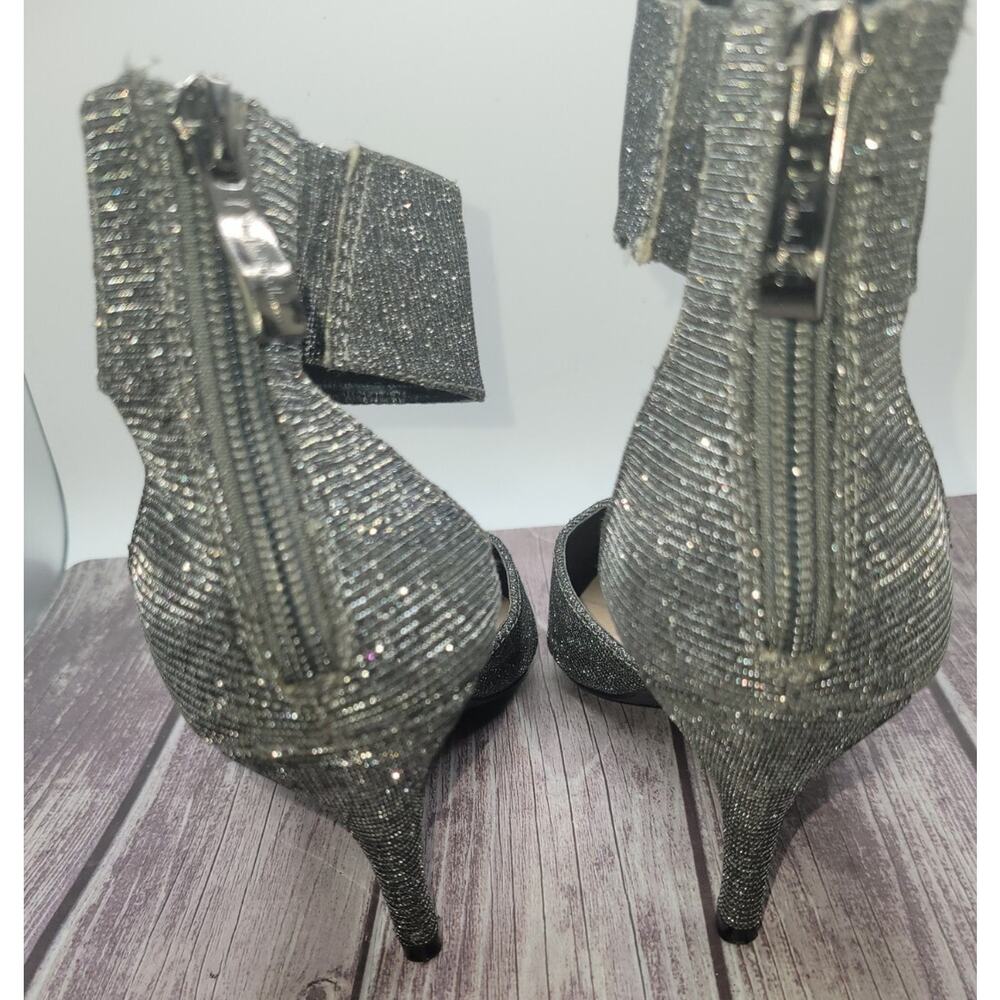 N by Nicole Miller Carty Heels Size 6M Pewter Silver - Picture 7 of 7